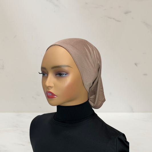 TAUPE - Tube Hijab Cap